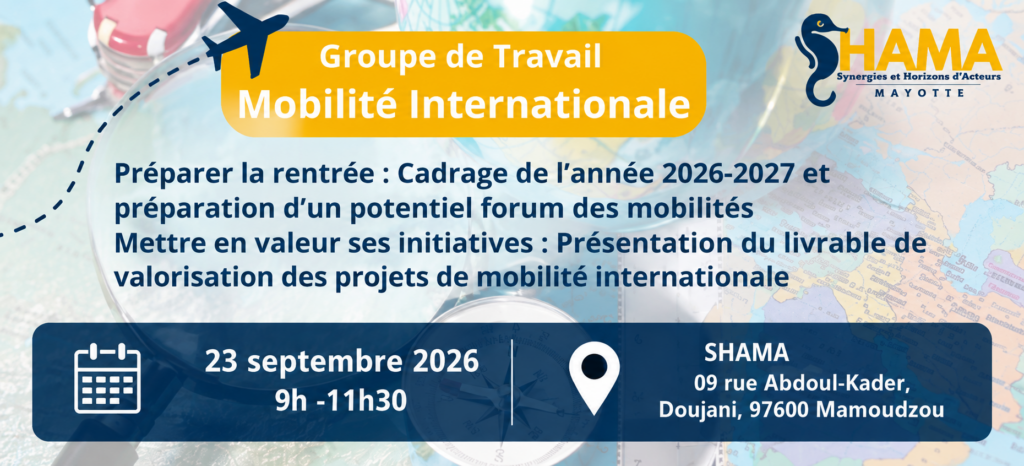 Bandeau du Groupe de Travail Mobilité Internationale portant sur la préparation de la rentrée